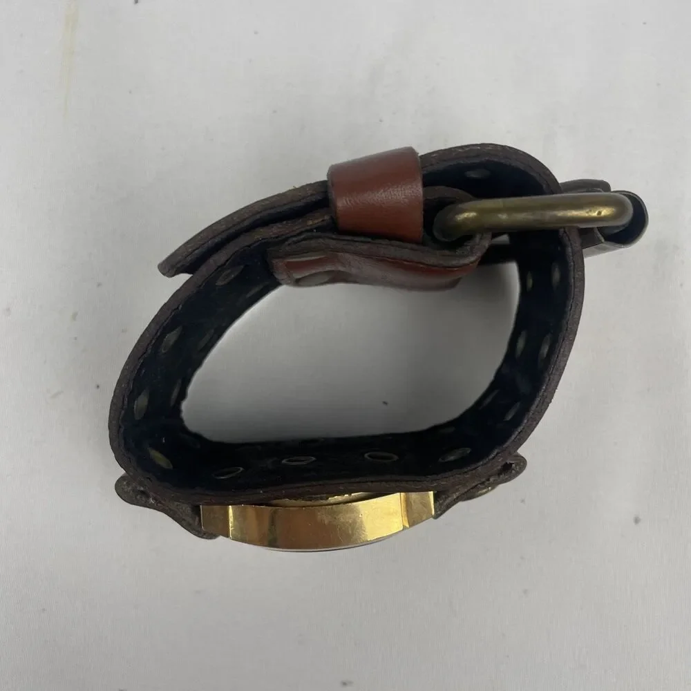 Texas Instruments Model 401 Men's LED Watch Leather Belt Strap ~ Parts / Repair